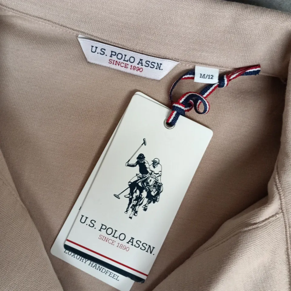 U.S. POLO ASSN BEIGE POLO SHIRT – MEN’S, SIZE M