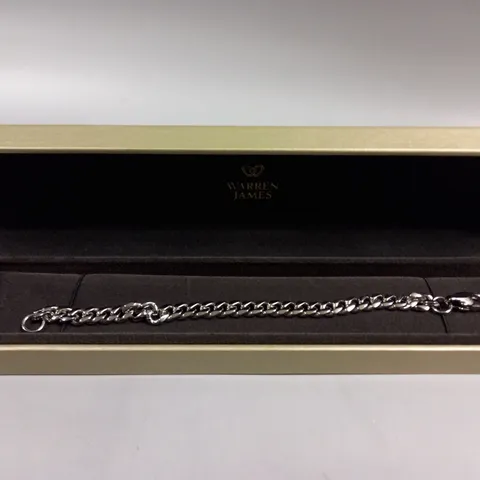 WARREN JAMES SILVER CUBAN BRACELET