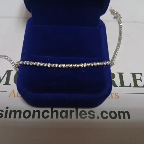 DIAMONIQUE 1.6CT TW TENNIS BRACELET STERLING SILVER 