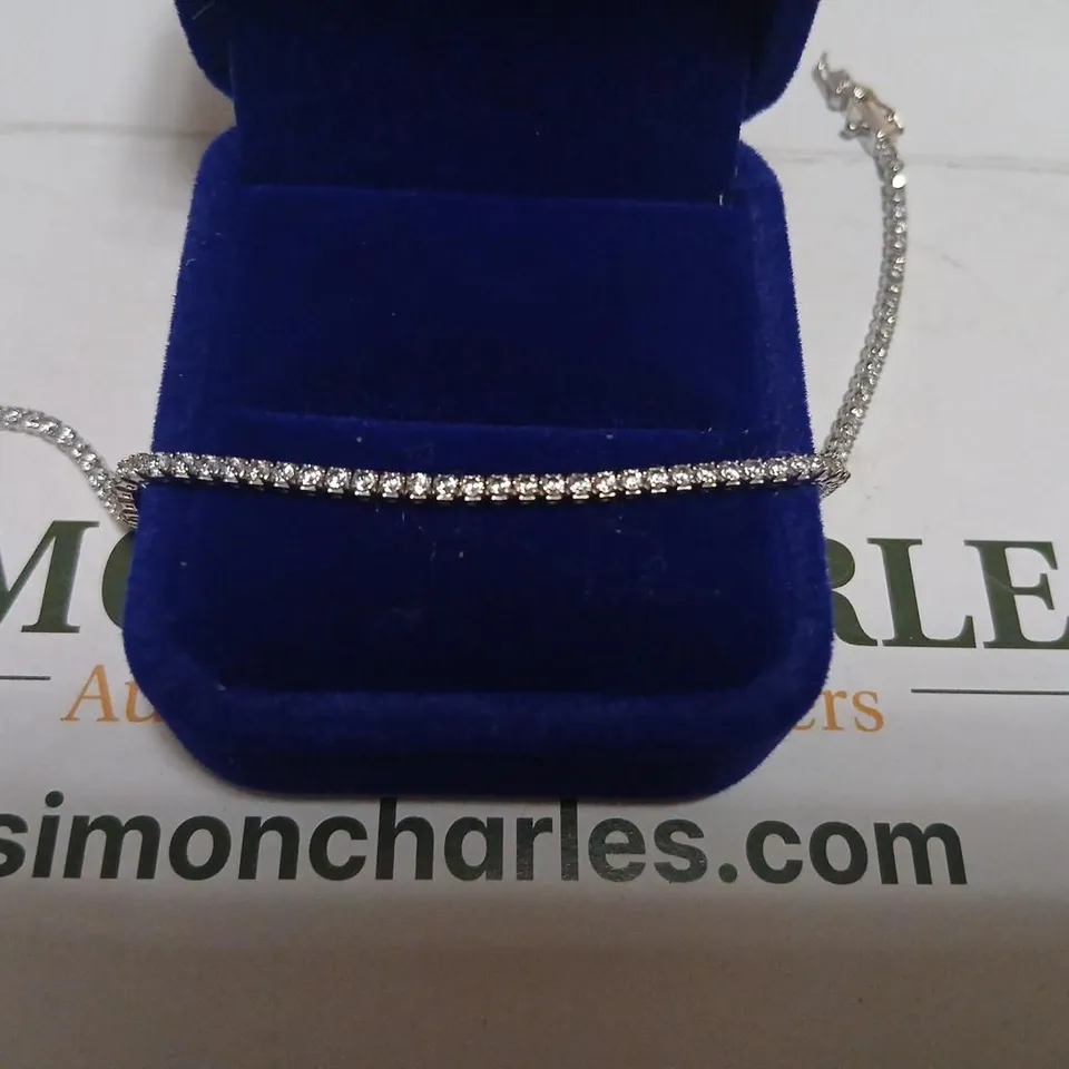 DIAMONIQUE 1.6CT TW TENNIS BRACELET STERLING SILVER 