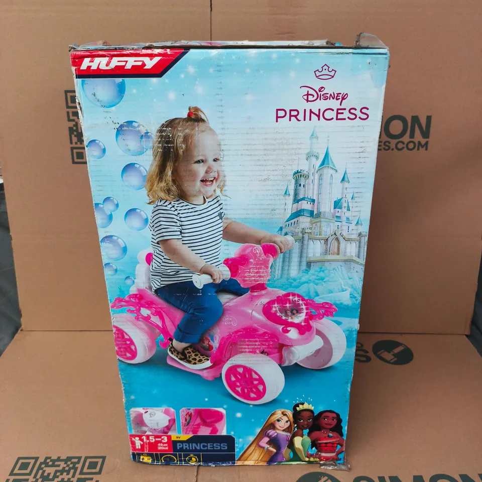 BOXED DISNEY PRINCESS BUBBLE QUAD ELECTRIC CHILDREN'S RIDE-ON