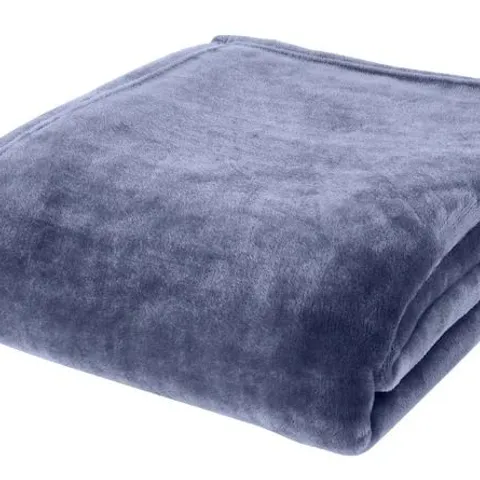 RASCHEL VELVET TOUCH 200Γ240CM BLANKET THROW - BLUE