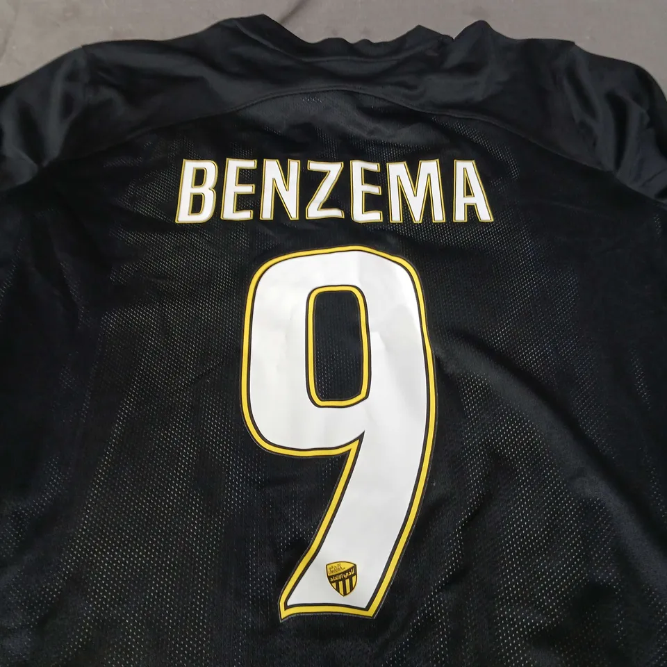 AL- ITTIHAD CLUB HOME JERSEY - BENZEMA 9 - SIZE M 