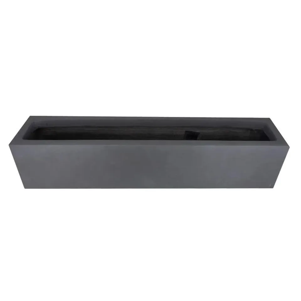 BOXED WINDOW FLOWER BOX GARDEN PLANTER, LIGHT CONCRETE OUTDOOR PLANT POT (1 BOX)