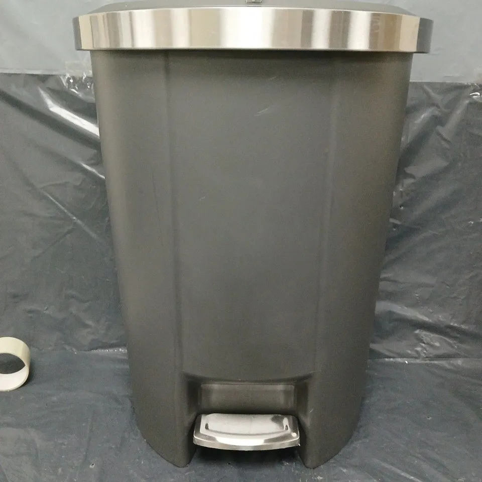 ADDIS MODE 50L CURVED PEDAL BIN - SILVER/GREY