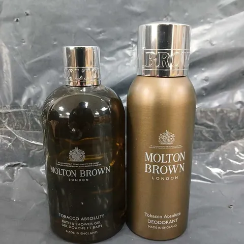 MOLTON BROWN TOBACCO ABSOLUTE 2 PIECE BODY WASH & DEODORANT SET