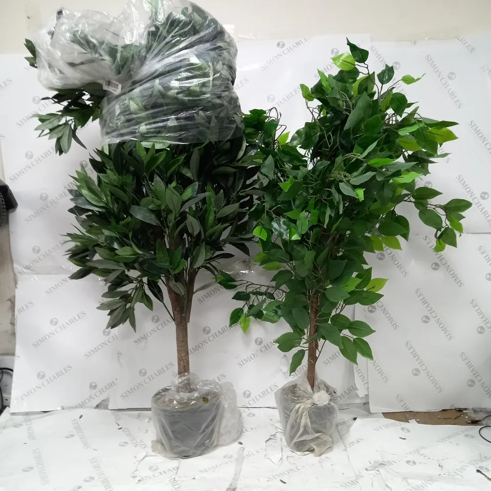 4 ARTIFICIAL POTTED PLANTS - COLLECTION ONLY 