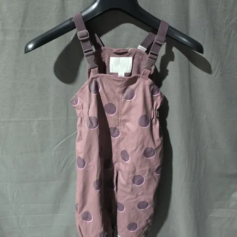 ZARA KIDS POLKA DOT PADDED JUMPSUIT – LILAC/PURPLE, UK 2-3 YEARS