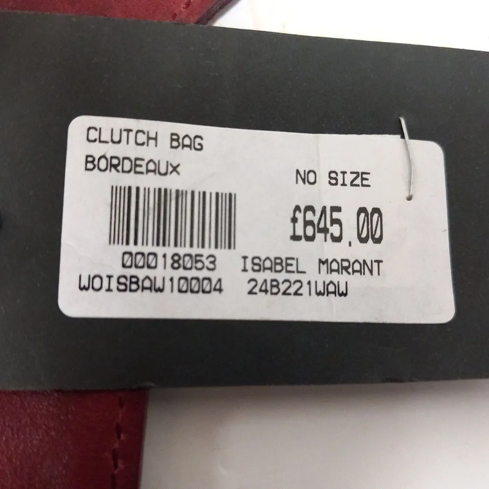 ISABEL MARANT BORDEAUX CLUTCH BAG