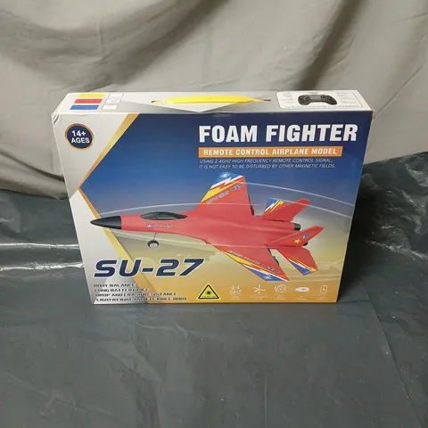 FOAM FIGHTER REMOTE CONTROL AIRPLACE MODEL RED SU-27 BOXED