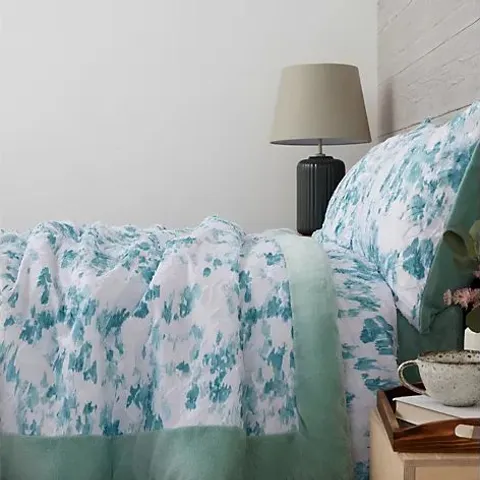 COZEE HOME ABSTRACT PRINT VELVETSOFT 4 PIECE DUVET SET