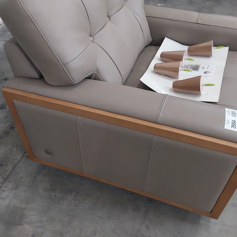 QUALITY BRITISH DESIGNER G PLAN VINTAGE CHAIR CAPRI MUSHROOM LEATHER 