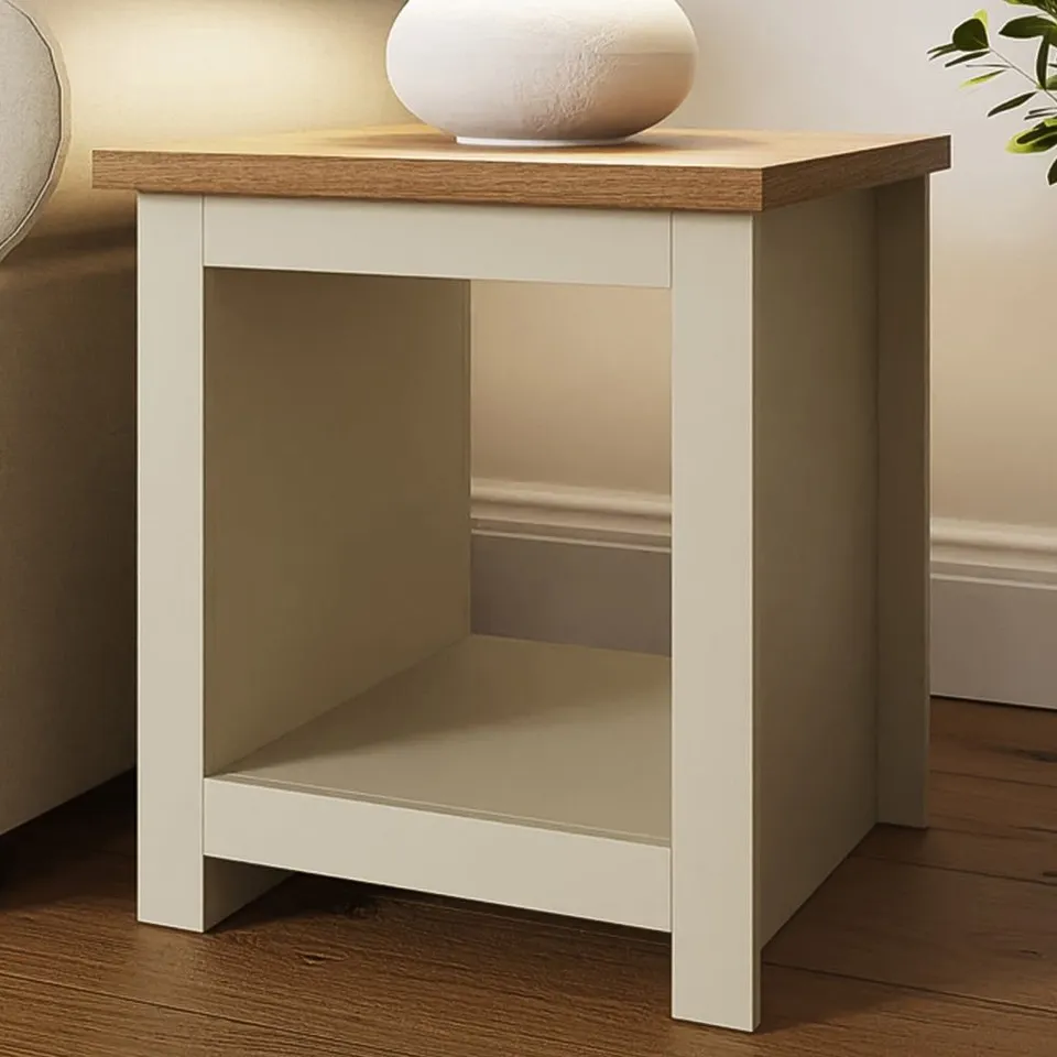 BOXED GFW LANCASTER CREAM SIDE TABLE (1 BOX)