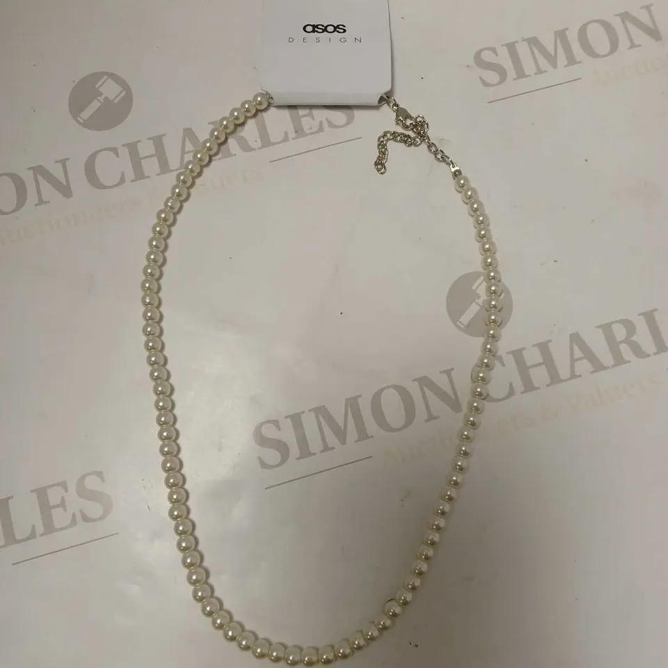 ASOS DESIGN PEARL BEADED NECKLACE 