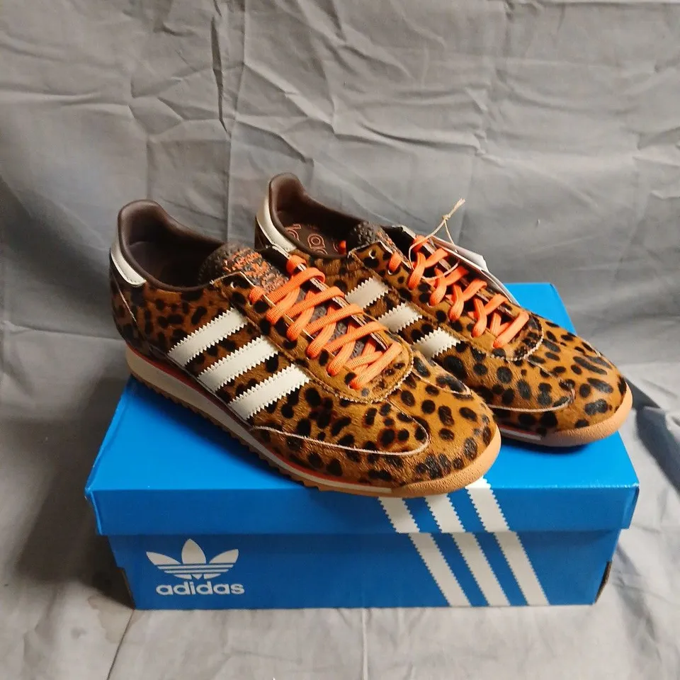 ADIDAS SL 72 OG W LEOPARD PRINT TRAINERS – UK 6.5 