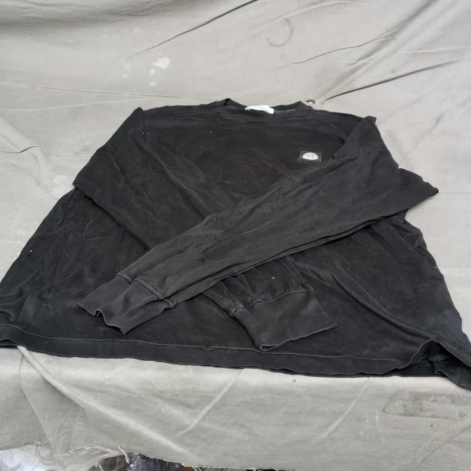 Stone Island Black Long-Sleeve Top XXL