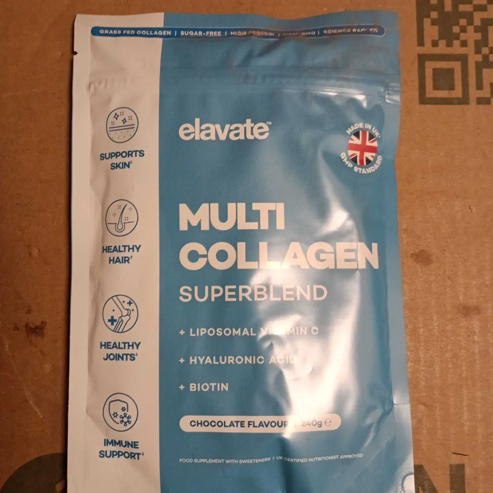 ELAVATE MULTI COLLAGEN SUPERBLEND – CHOCOLATE FLAVOUR, 240G 