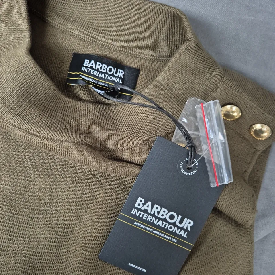 BARBOUR LAIA KNITTED JUMPER IN EMPIRE GREEN - SIZE 10