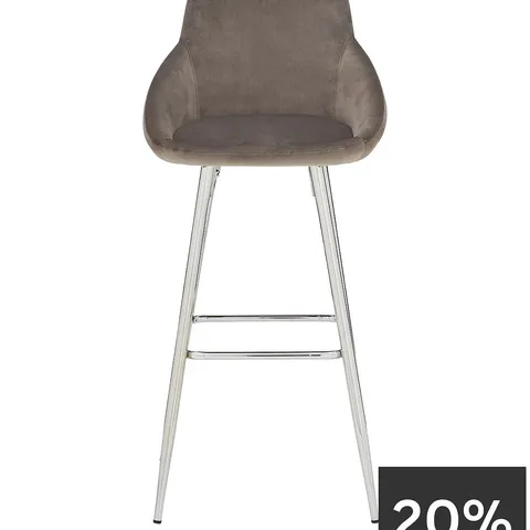 DAHLIA BAR STOOL - GREY - COLLECTION ONLY