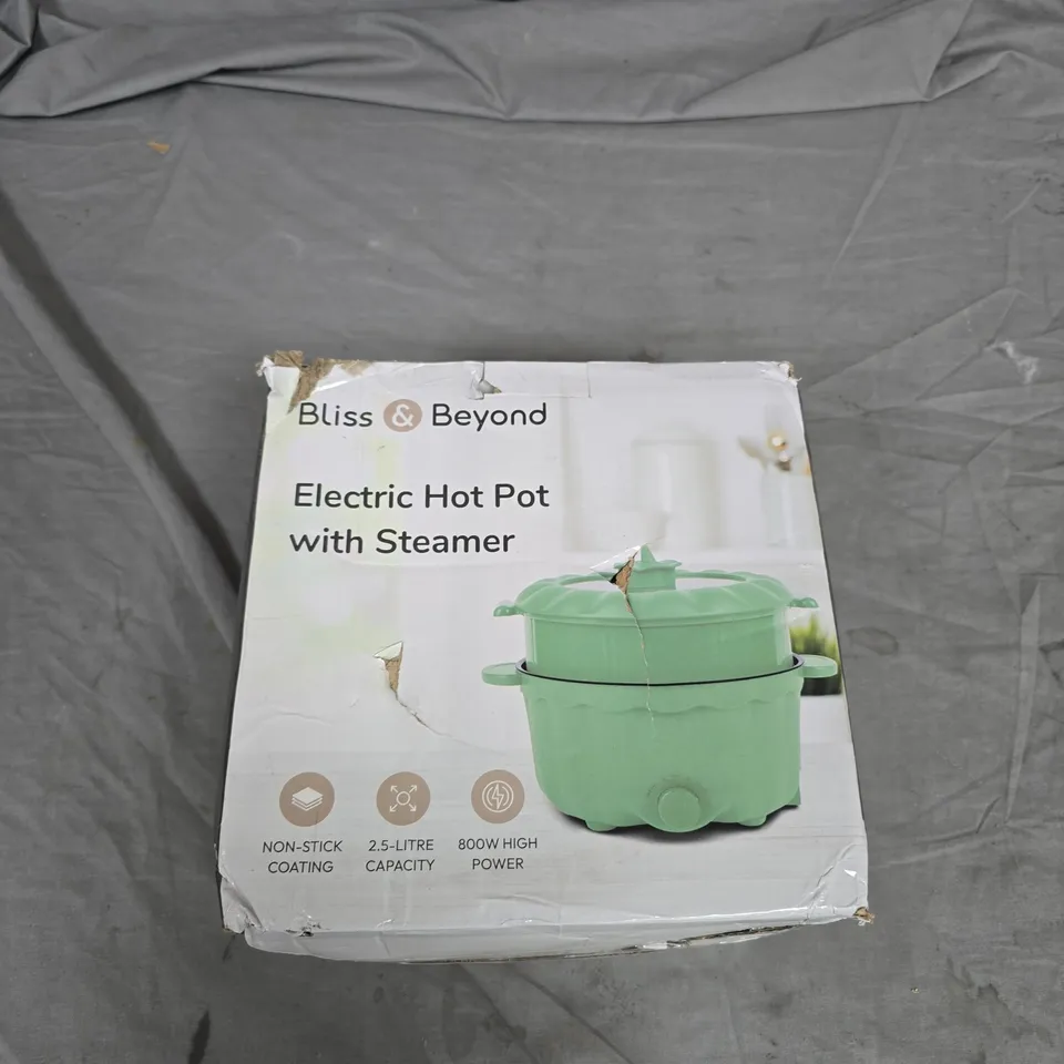 BLISS & BEYOND ELECTRIC HOT POT WITH STEAMER