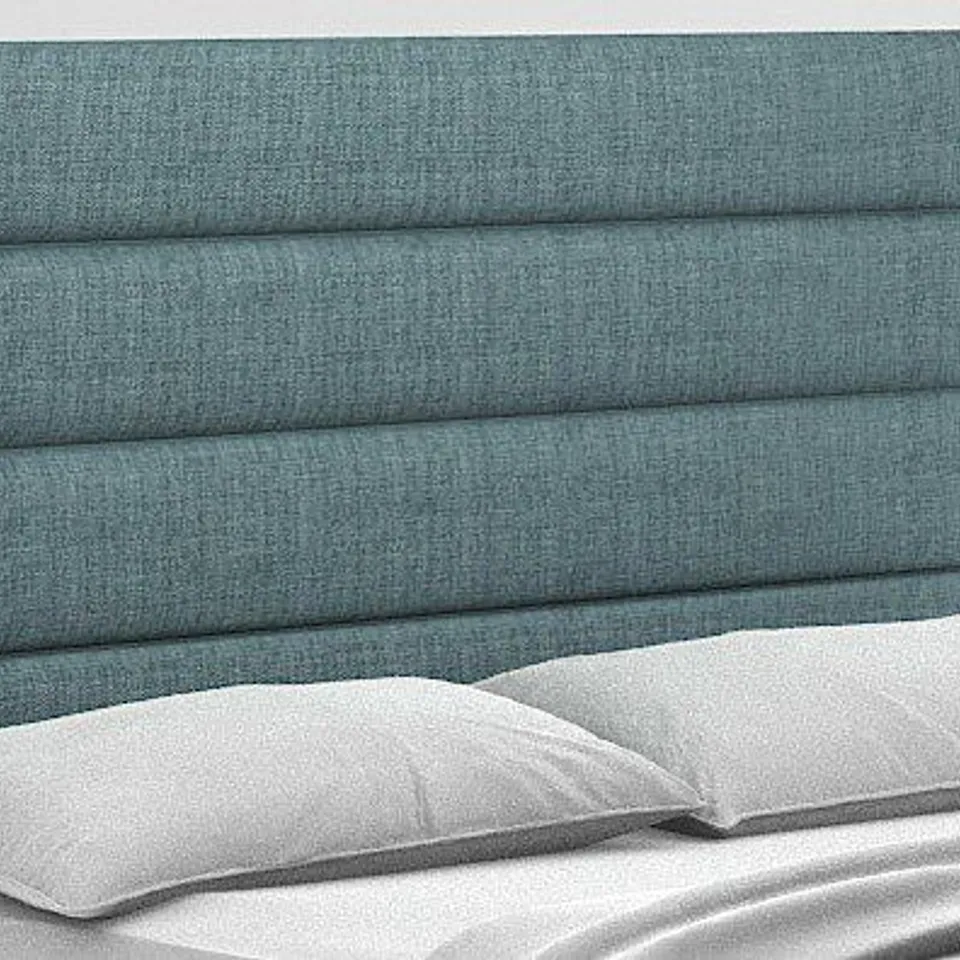 BOXED ELOISE UPHOLSTERED HEADBOARD LINEN KINGSIZE