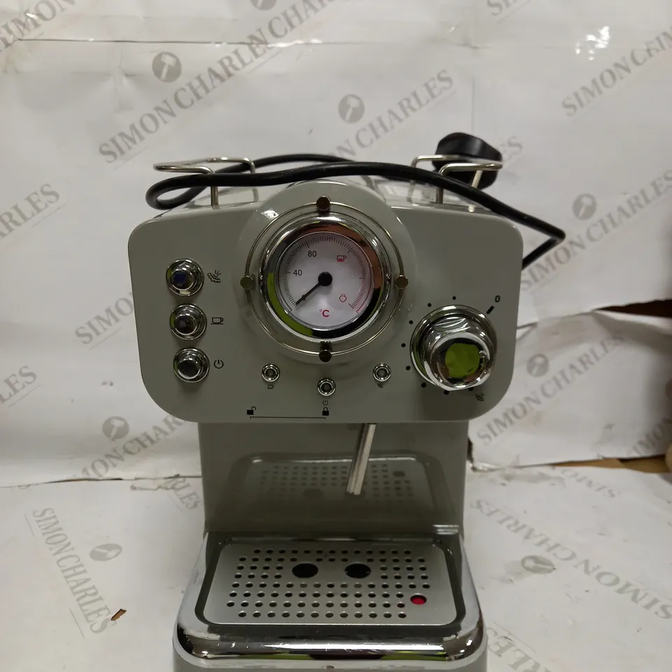SWAN RETRO PUMP ESPRESSO COFFEE MACHINE - GREY
