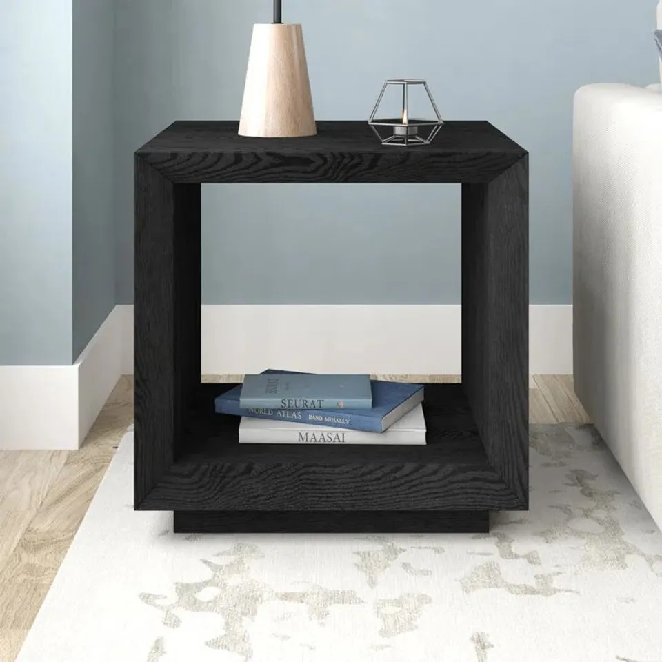 BOXED AVYON END TABLE - BLACK (1 BOX)