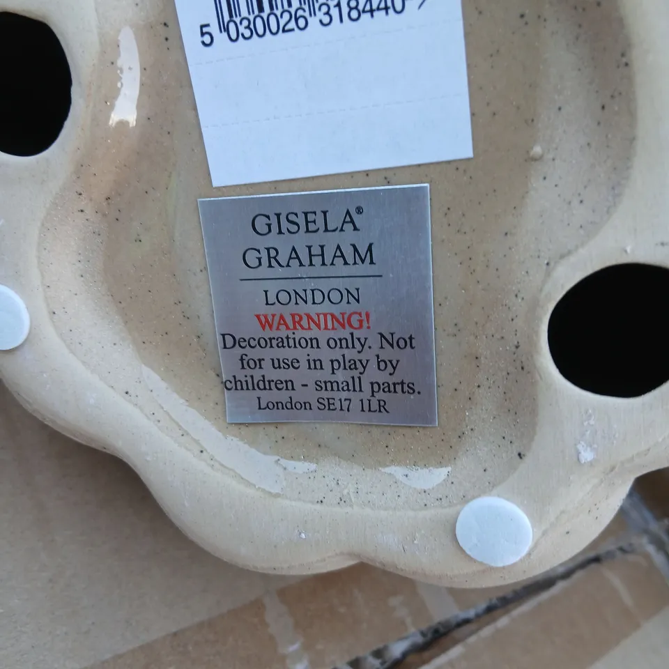 FOUR BRAND NEW GISELA GRAHAM LONDON WHITE PUMPKIN ORNAMENT