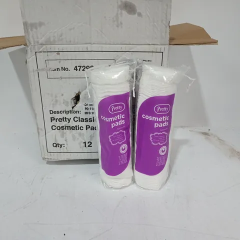 PACK OF 12 PRETTY 80-PACKS OF COSMETIC PADS
