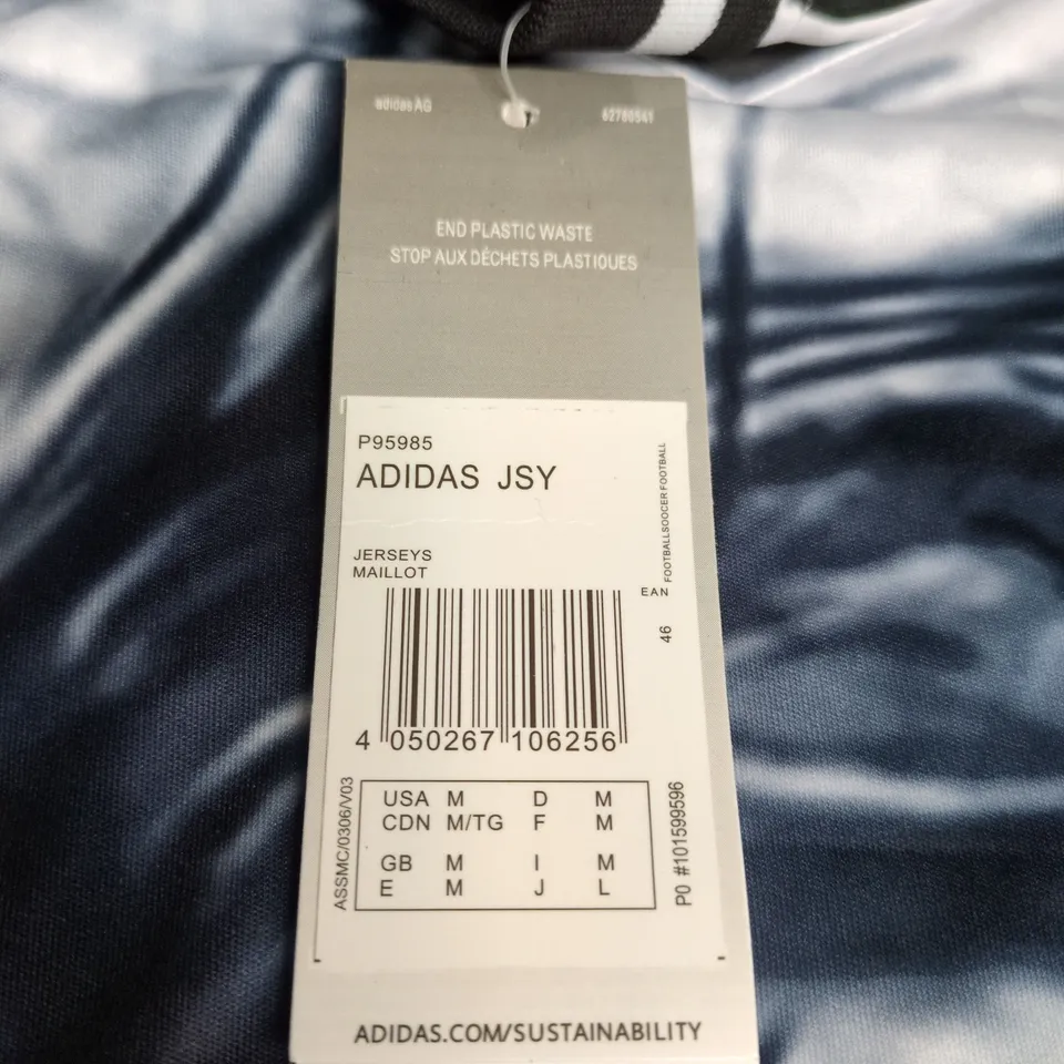 JAPAN NATIONAL FOOTBALL ADIDAS JERSEY – MEN'S, AEROREADY, UK M, WHITE/BLUE GRAPHIC