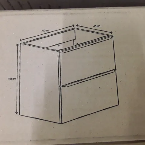 BOXED GOODHOME IMANDRA WALL MOUNTED BASIN CABINET 60×60×45CM