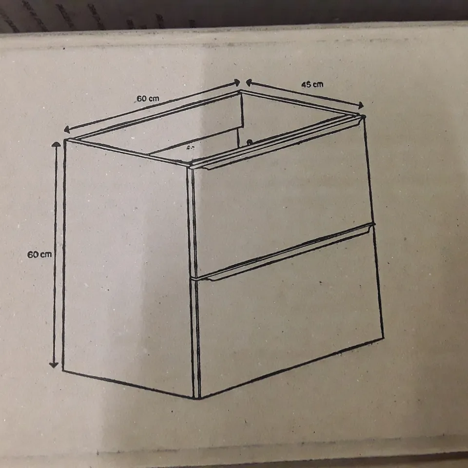 BOXED GOODHOME IMANDRA WALL MOUNTED BASIN CABINET 60×60×45CM