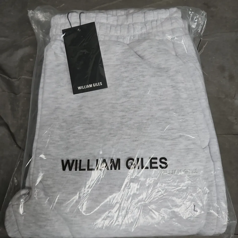 WILLIAM GILES GREY SWEATPANTS, UK L