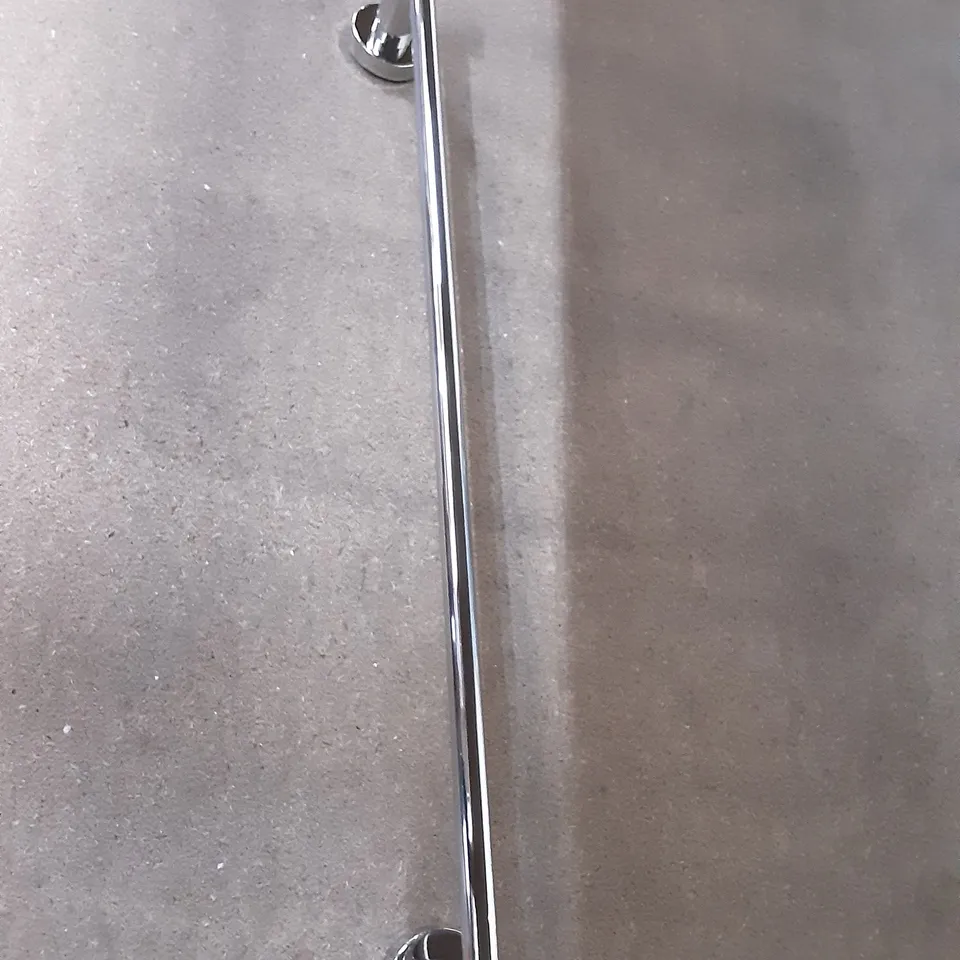 BOXED TOWEL RAIL IN SILVER 