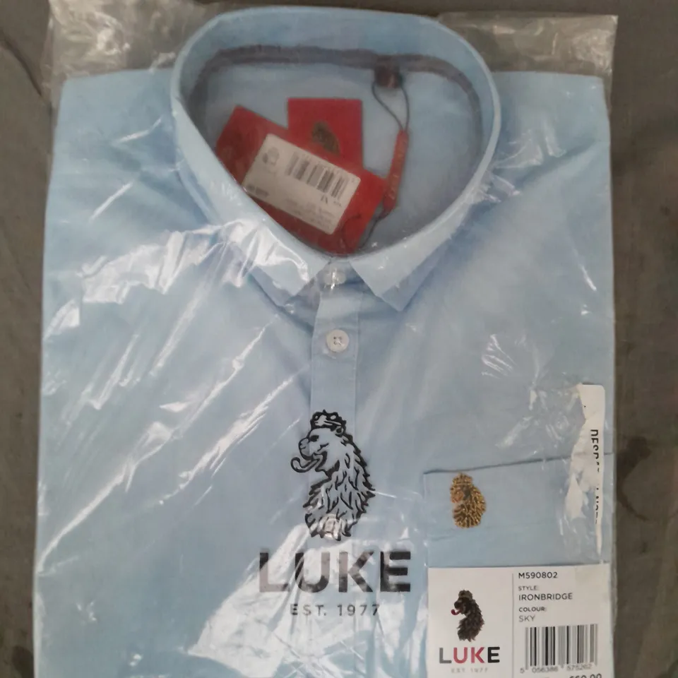 LUKE IRONBRIDGE SHIRT IN SKY BLUE SIZE XL