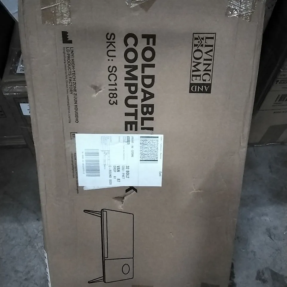 BOXED LIVING AND HOME FOLDABLE COMPUTER DESK