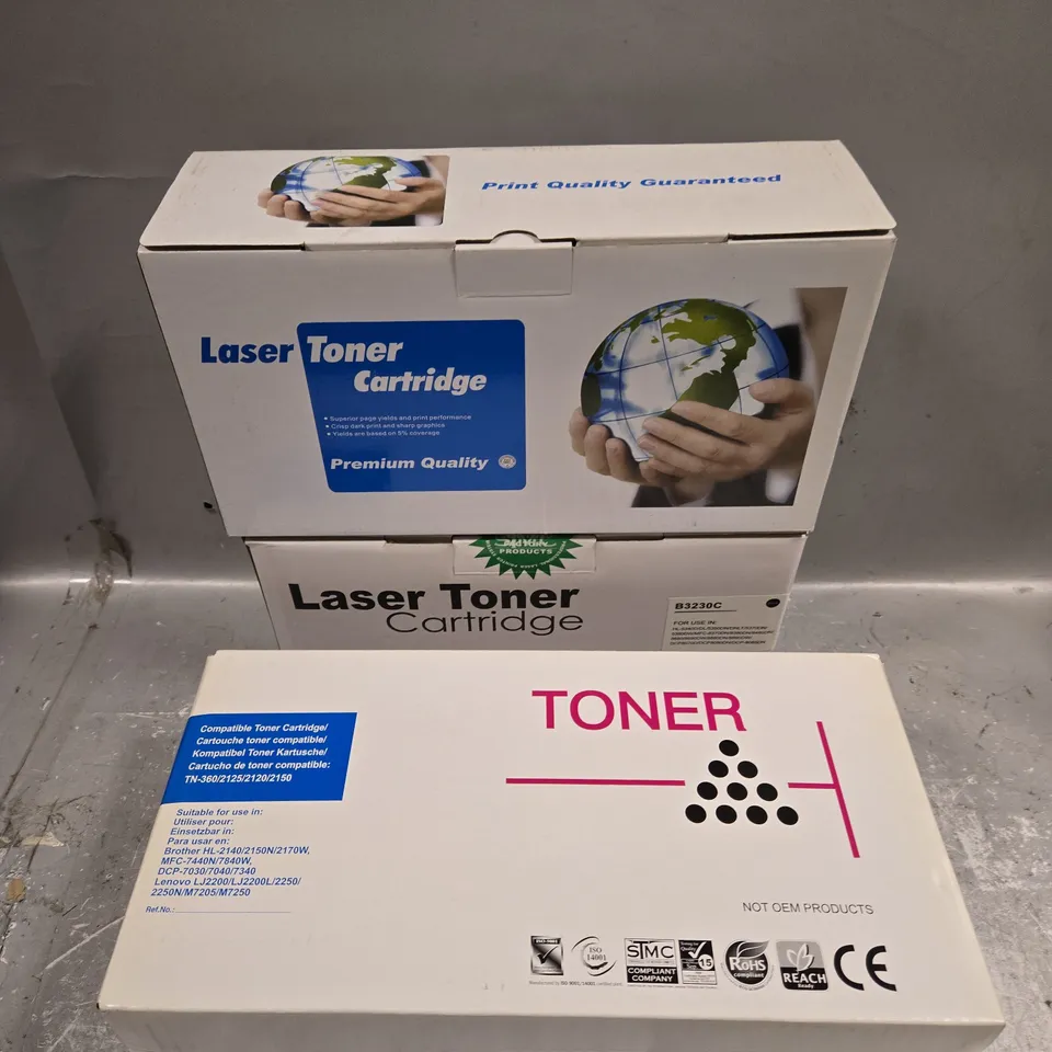 BOX OF APPROXIMATELY 8 ASSORTED BOXED LASER TONER CARTRIDGES IN VARIOUS MODELS