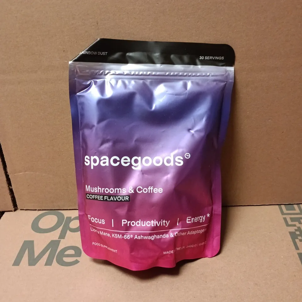 SPACEGOODS MUSHROOM AND COFFEE FLAVOUR FOOD SUPPLEMENT 30 SERVINGS 