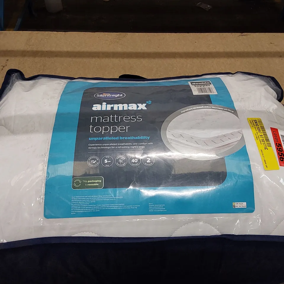 SILENTNIGHT AIRMAX 5CM DEEP MATTRESS TOPPER, SIZE: DOUBLE (1 ITEM)