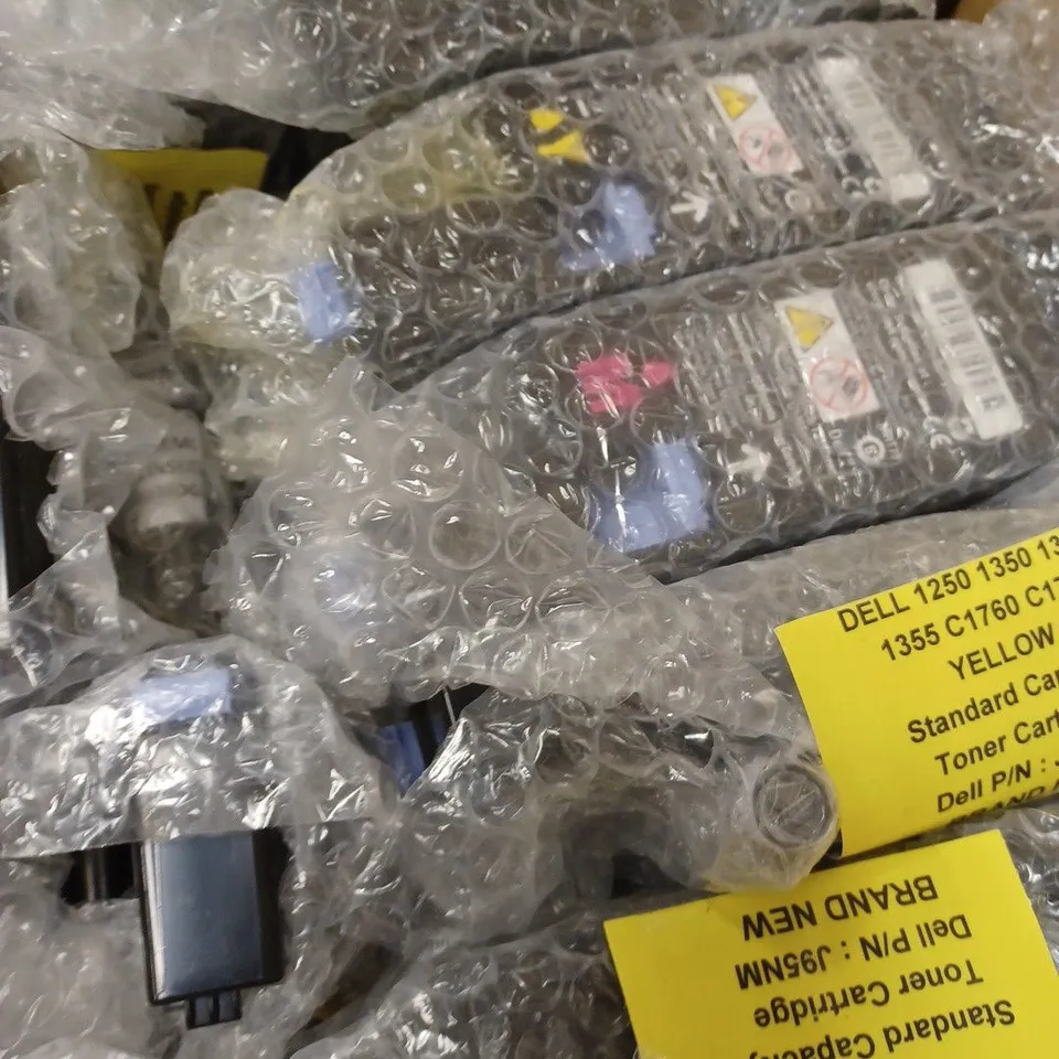 LOT OF APPROX 20 ASSORTED DELL MAGENTA/YELLOW TONER CARTRIDGES	