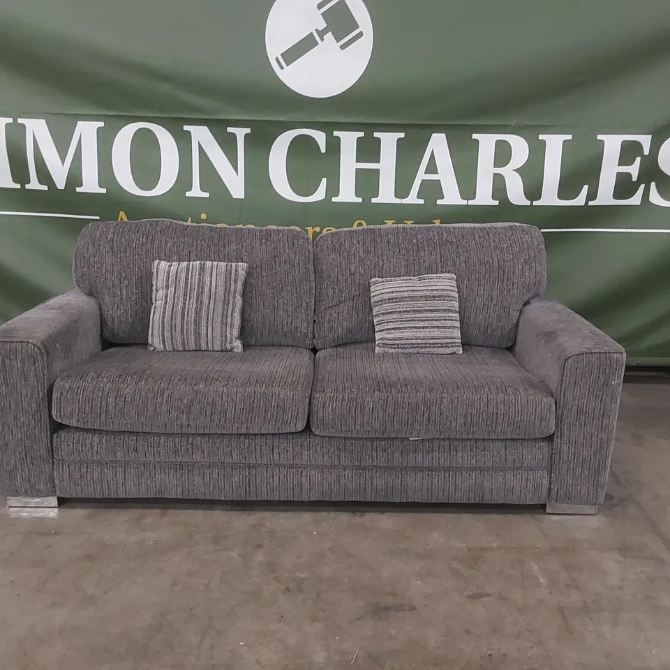 QUALITY DESIGNER MINC FABRIC UPHOLSTERED 3 SEATER SOFA