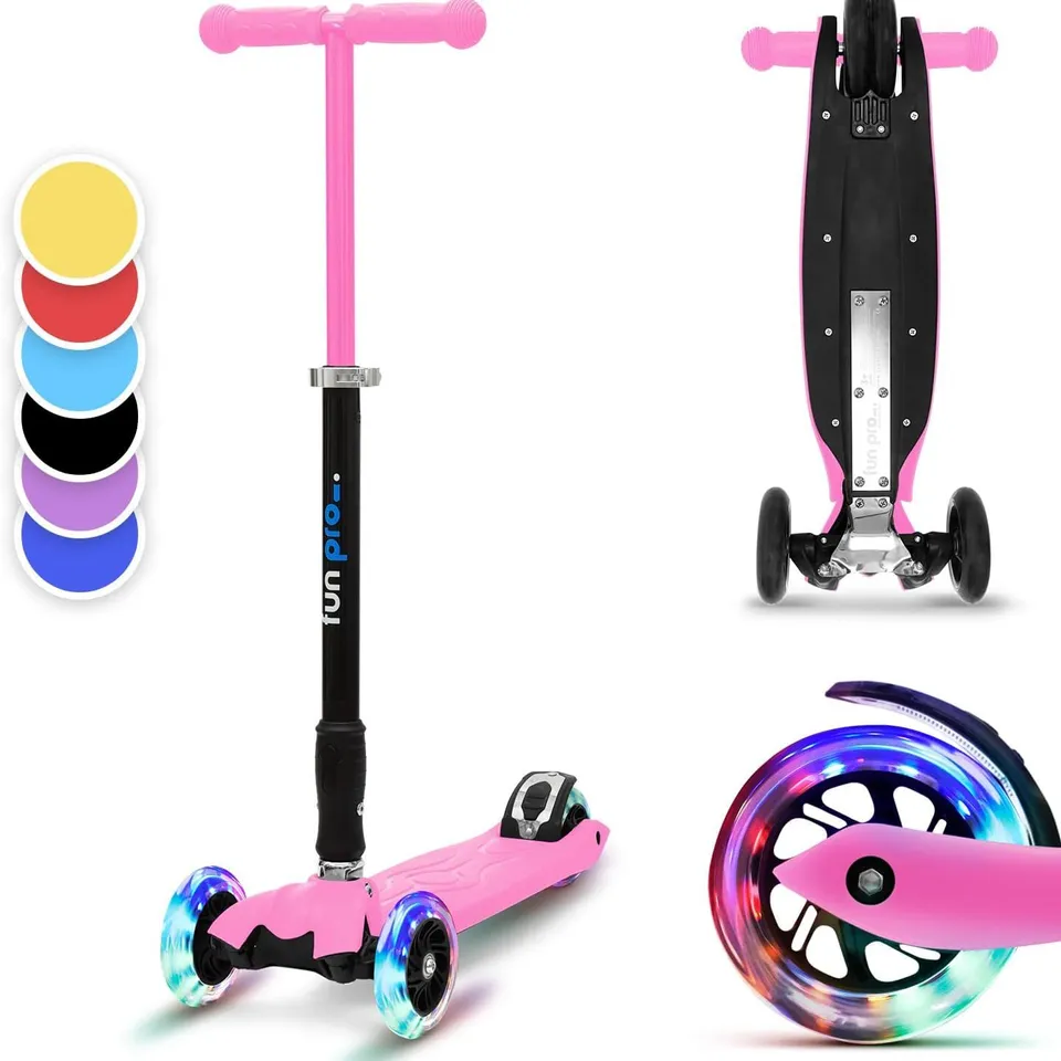BOXED FUN PRO TWO ROLLER CHILDRENS SCOOTER IN PINK