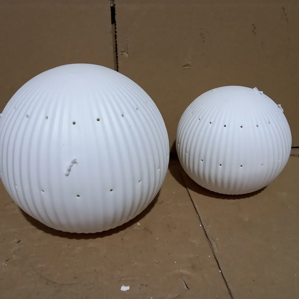 K BY KELLY HOPPEN SET OF CERAMIC LIGHT UP ORNAMENTS