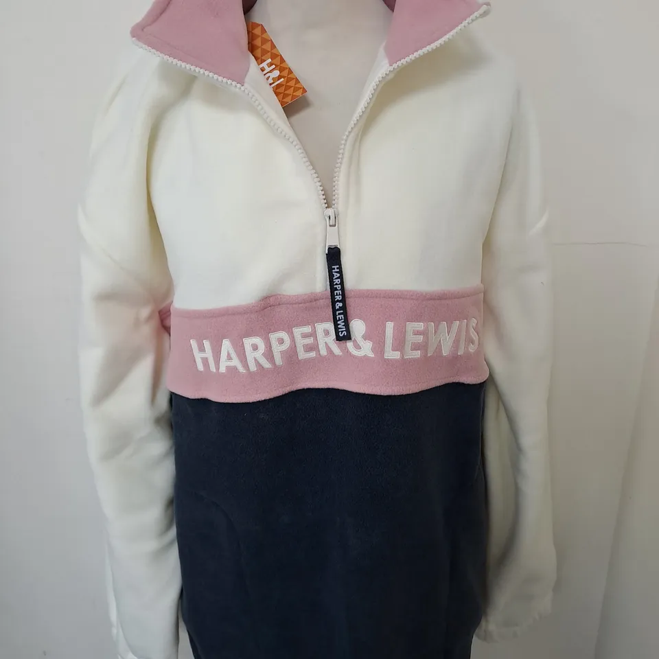 HARPER AND LEWIS HALF ZIP FLEECE - L 