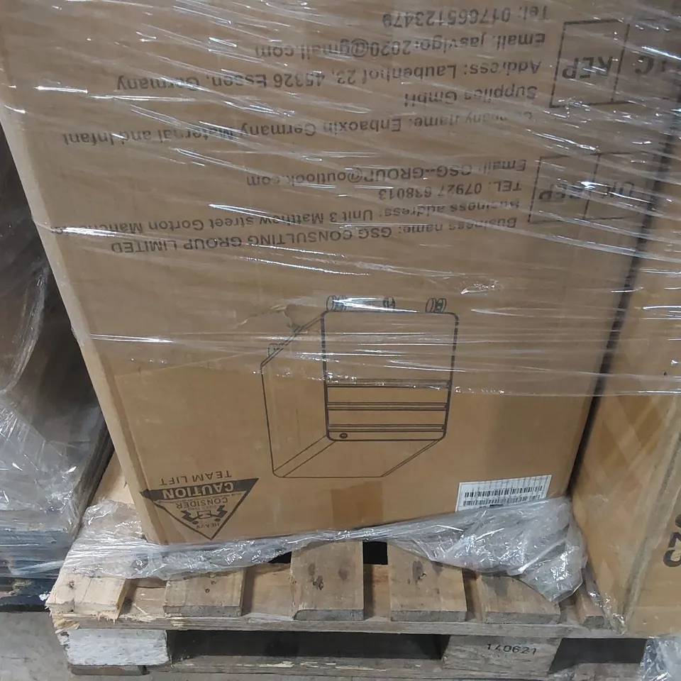 PALLET OF ASSORTED ITEMS INCLUDING: SHARK BAGLESS CYLINDER VACUUM, IROPRO ELECTRONIC KEYBOARD, DRESSING TABLE ECT