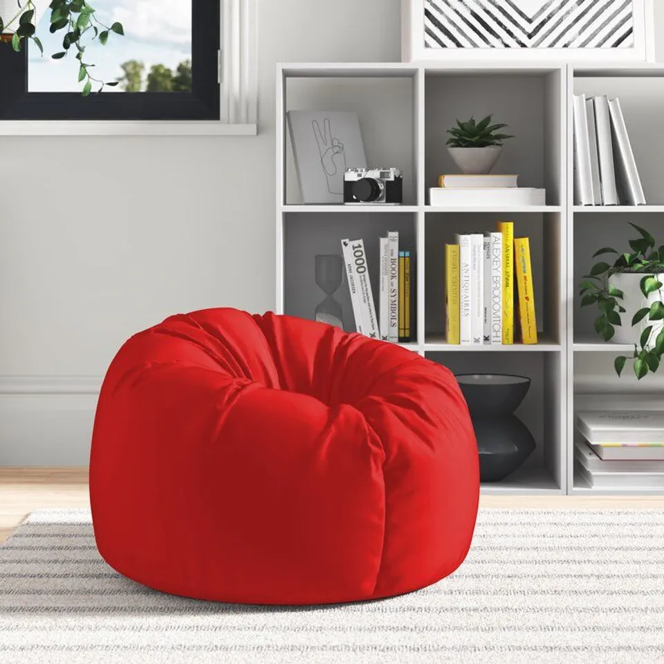 KIDS OUTDOOR BEAN BAG CHAIR UPHOLSTERY- RED