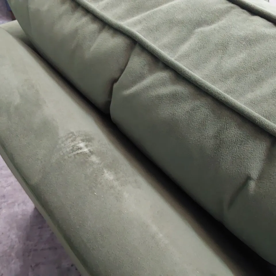 QUALITY BRITISH DESIGNER LOUNGE Co. SNUGGLER CHAIR GREEN PLUSH FABRIC 