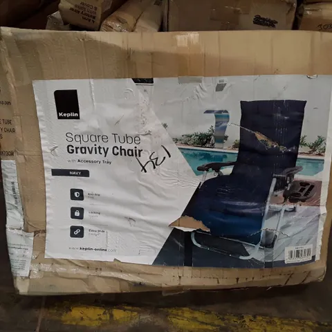 BOXED KEPLIN SQUARE TUBE GRAVITY CHAIR - NAVY 