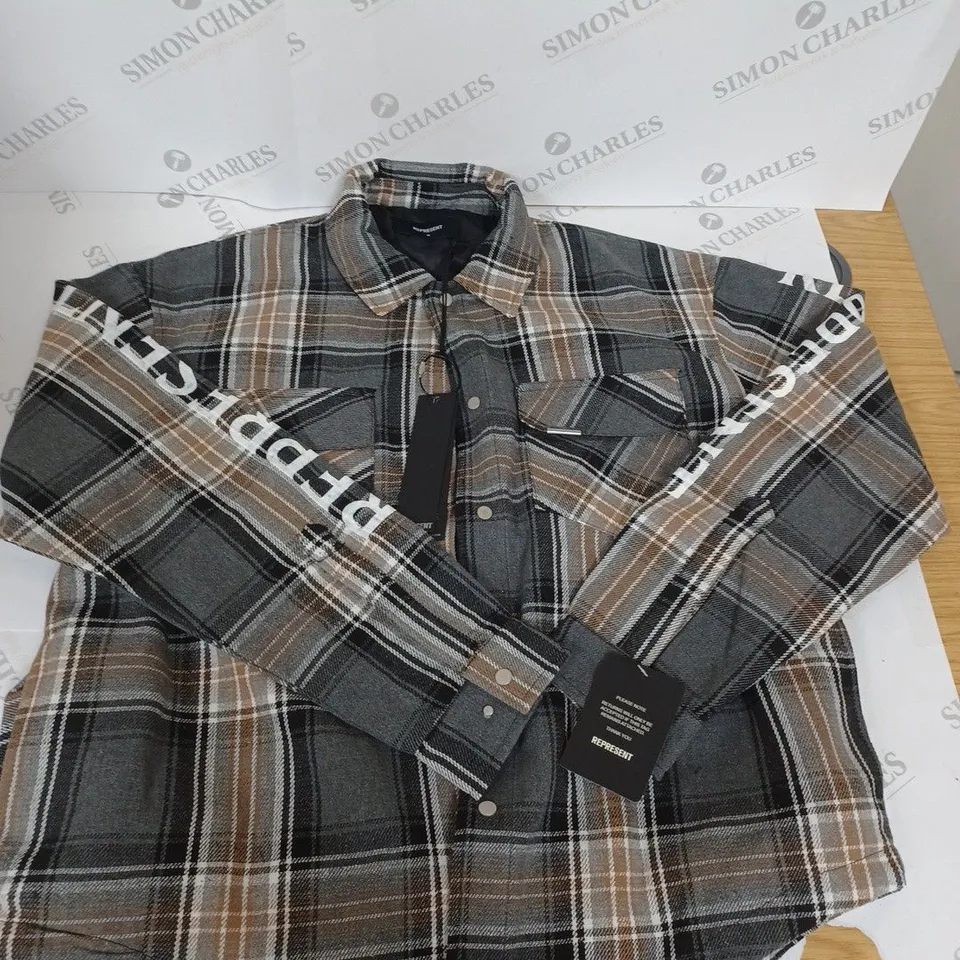 REPRESENT QUILTED FLANNEL SHIRT SIZE M