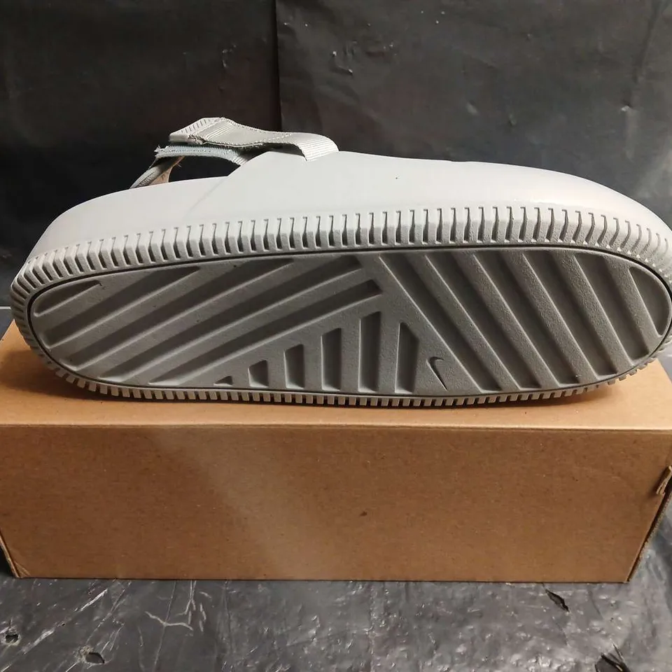 BOXED PAIR OF NIKE CALM MULE - LIGHT SMOKE GREY, UK 8 (MEN'S)